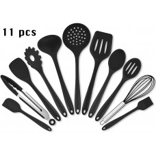 G-Well Silicone Cooking Utensils Set, Heat Resistant Silicone Kitchen Spatulas Set 11pcs for Nonstick Cookware, Dishwasher Safe